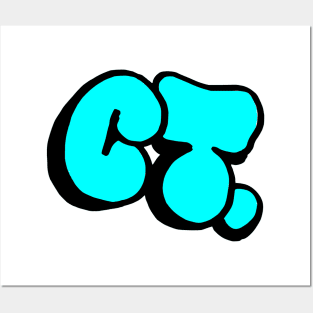 CT Throwie (Blue/Black) Posters and Art